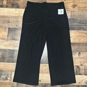 Anne Klein Petite Pull On Wide Leg Knit Pants
